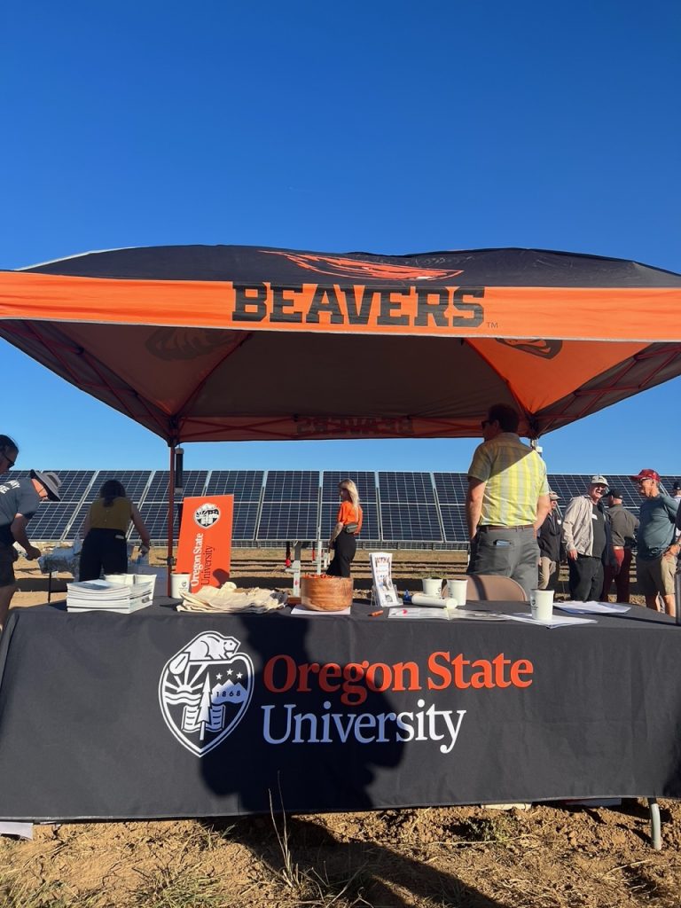Solar Harvest Groundbreaking Oregon State University College of Agriculture Agrivoltaics Agrisolar OSU North Willamette Research and Extension Center (NWREC)